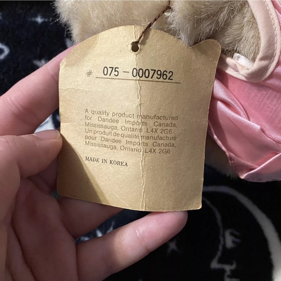 Pink Wicker Swing Teddy Bear Storybook Original Vintage Dan Dee Plush 10” Toy - Picture 6 of 8